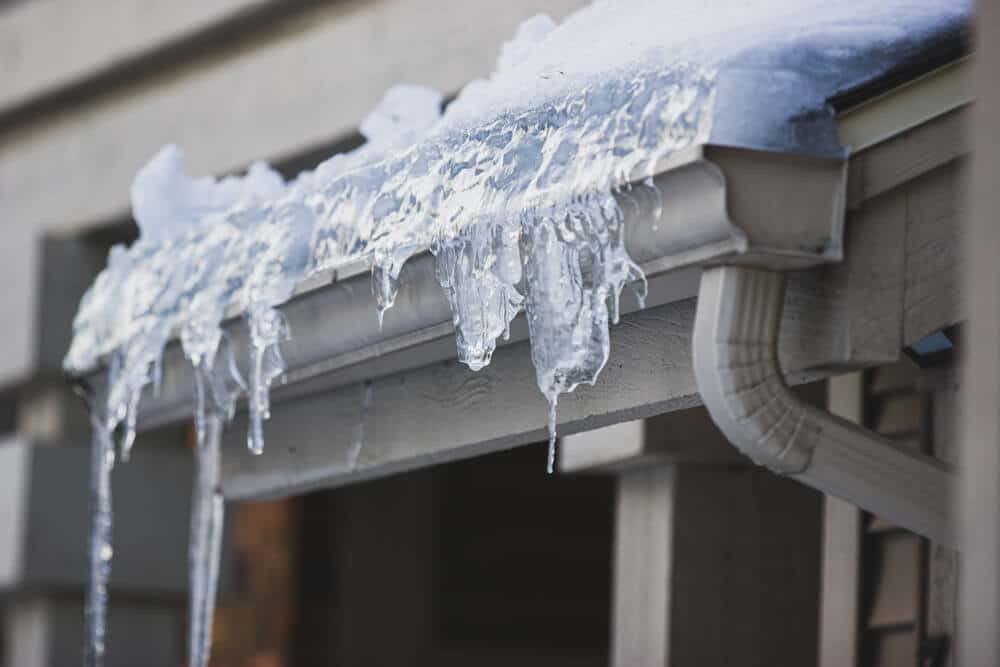 gutter ice buildup