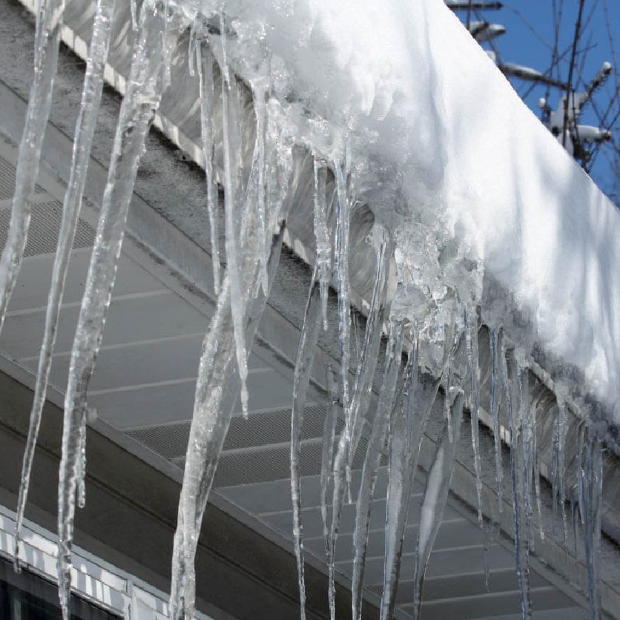 icicles on gutters